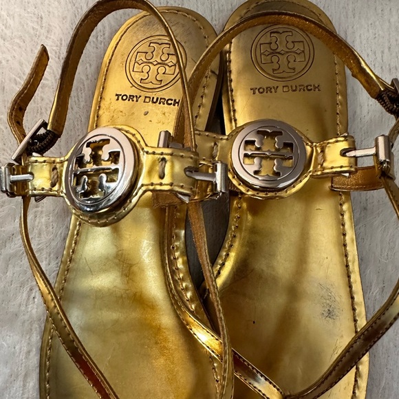 Tory Burch Gold Sandals 🌷 - Picture 2 of 5